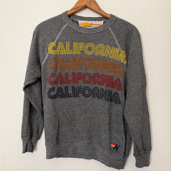 Aviator Nation Sweaters - Aviator Nation California Graphic Crewneck Sweater Rare